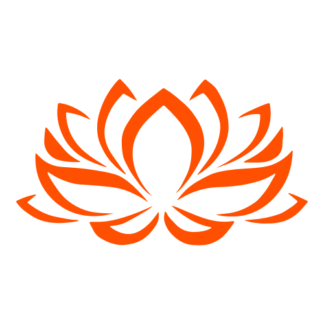 Lotus Flower Decal (Orange)